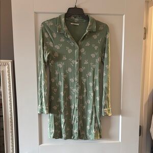 O'Neill Green Floral Long Sleeve Dress